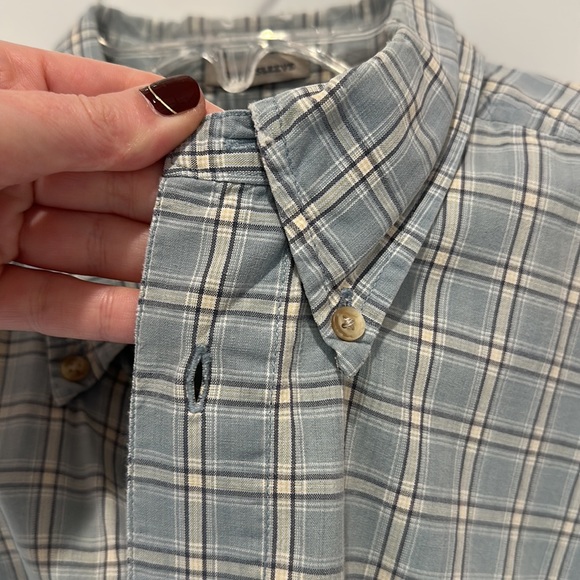 Men’s IZOD shirt- blue/gray/white size medium. - Picture 5 of 8